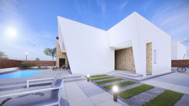 Moderne vrijstaande gelijkvloerse villa in San Pedro