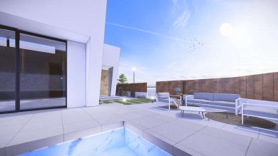 Moderne vrijstaande gelijkvloerse villa in San Pedro