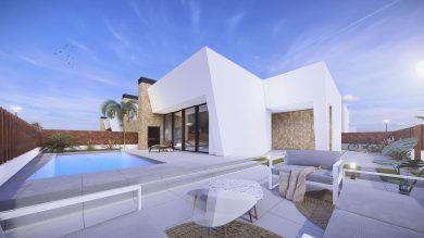 Moderne vrijstaande gelijkvloerse villa in San Pedro